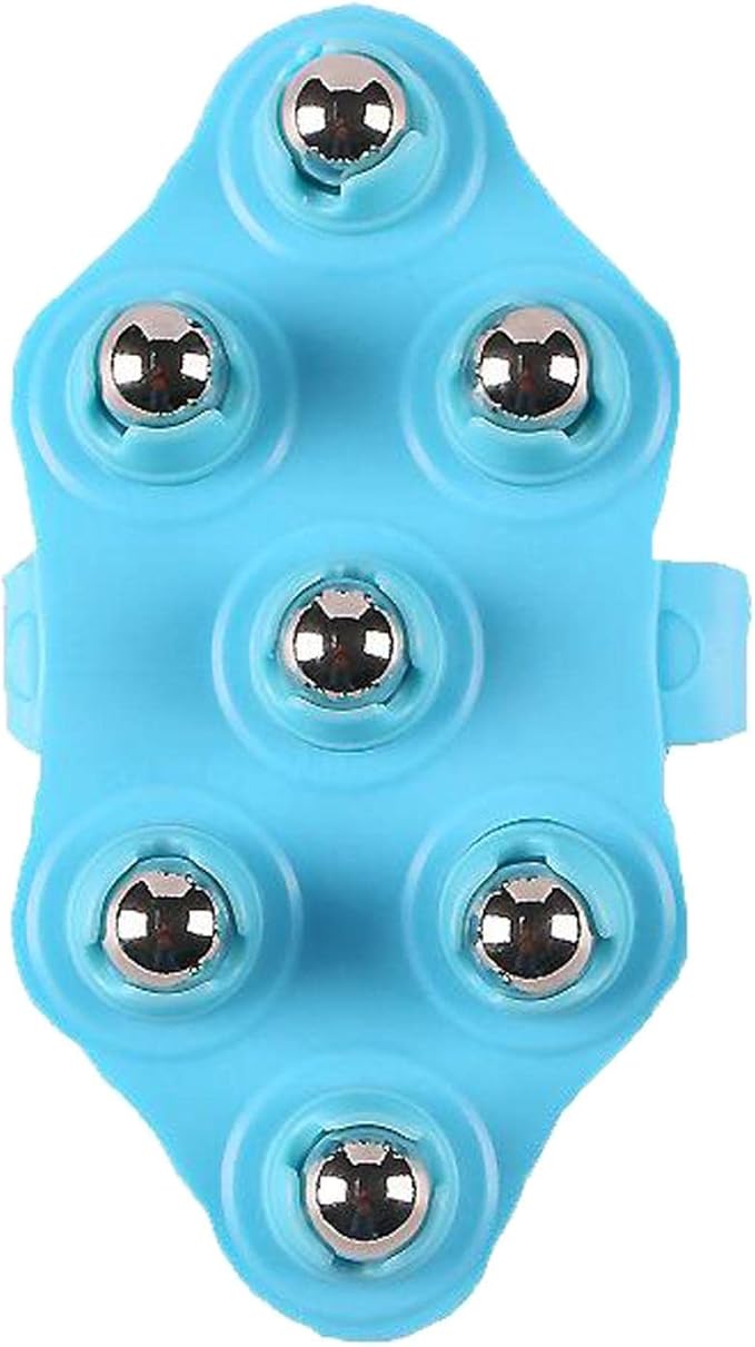 Handheld Body Roller for Cellulite Treatment, Magnetic Therapy Massage Tool for Muscle Relaxation and Pain Relief, Portable Massage Roller for Legs, Arms, Back- Blue Magnetic