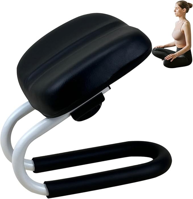 Meditation Stool - Devotional Chair, Meditation Seat | Non-Skid Yoga Stool for Spiritual Support, Foam-Padded Kneeler Bench, Compact and Foldable Design for Praying and Seated Meditation Routine