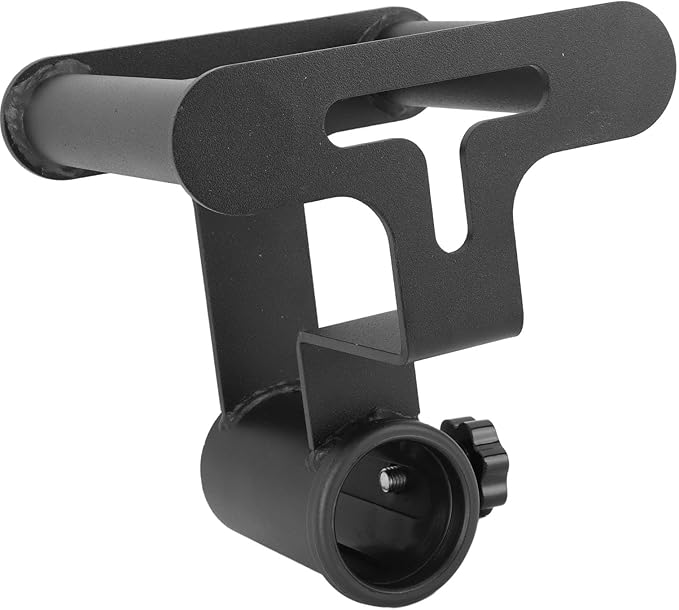 T Bar Row Platform with V Bar Landmine Handle Attachment, Iron Barbell Rowing Accessory for Home Gym, Compact Portable Strength Training Equipment for Upper Body Workouts