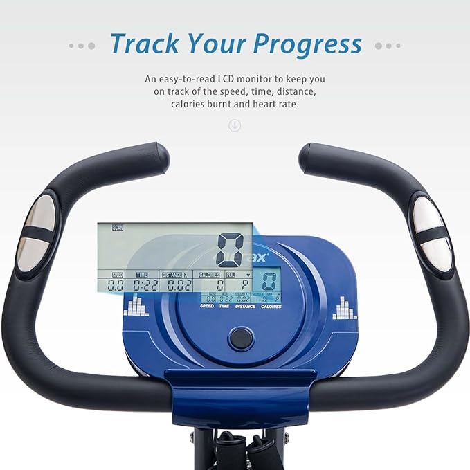 Merax Workout Bike For Home - 2 In 1 Recumbent Exercise Bike and Upright Indoor Cycling Bike Positions, 16 Level Magnetic Resistance Exercise Bike, Foldable Stationary Bike Machine, Fitness Bike