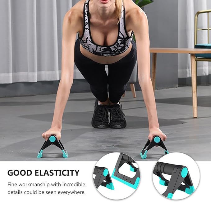Balacoo Push-up Holder Pair Blue Non-slip Indoor Fitness Push-up Bars for Home Exercise Strength Training Equipment