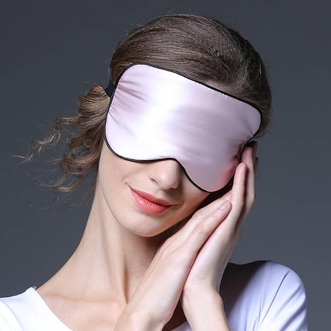 Double-Sided Silk Blackout Sleep Black Eye Shield