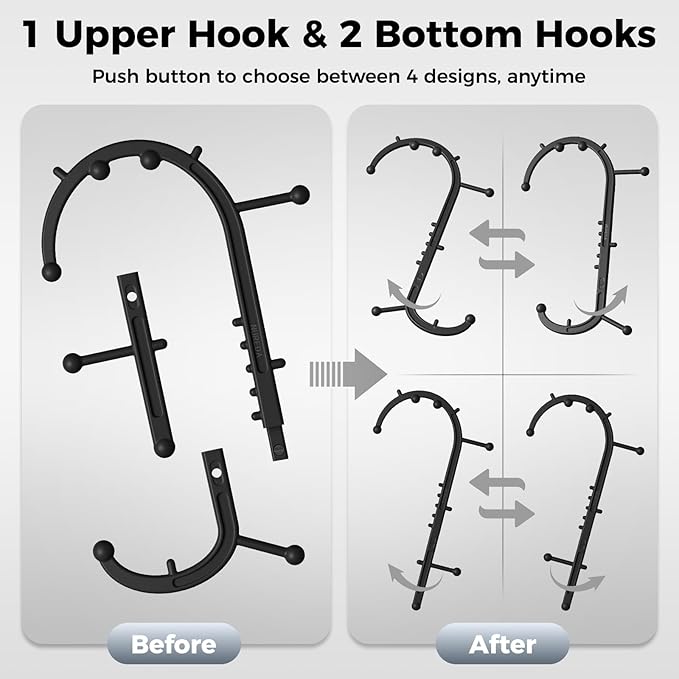 2-in-1 Detachable Trigger Point Massage Tool, Quick-Disassembly Design Massage Hook for Back, Neck & Shoulder Pain Relief, Pressure Point Massage Tool for Muscle Recovery (Convertible Hook)
