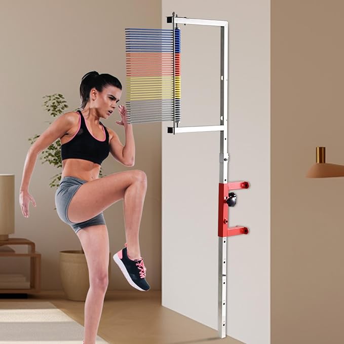 Vertical Jump Tester | Vertical Jump Measurement Tool | 3.9-11.5Ft Adjustable Vertical Jump Trainer | Wall Mounted Jump Height Measurement Pole | Basketball Volleyball Jump Training Equipment