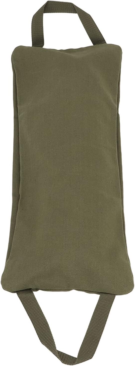 Green Yoga Sand Bag with Handle, Fillable Canvas Yoga Sandbag for Weighted Training, Adjustable Portable Yoga Weights for Pilates and Strength Workouts