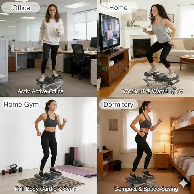 Woodye Lateral Thigh Trainer & Ski Simulator - U-Shaped Side Stepper for Home Workout, Quiet Glide Sculpting Machine for Glutes & Inner Thighs, Resistance Bands & Mat Included