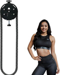 Endless Rope Trainer | Adjustable Resistance Trainer Machine | Suspension Endless Rope Pulley System| Closed-Loop Nylon Rope | Home Gym Infinity Rope for Interval Resistance Training Black