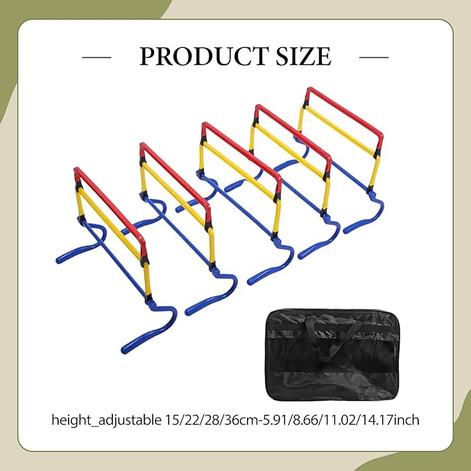 5Pcs Speed Agility Hurdles Obstacles Adjustable Height Speed Training Hurdles for Baseball