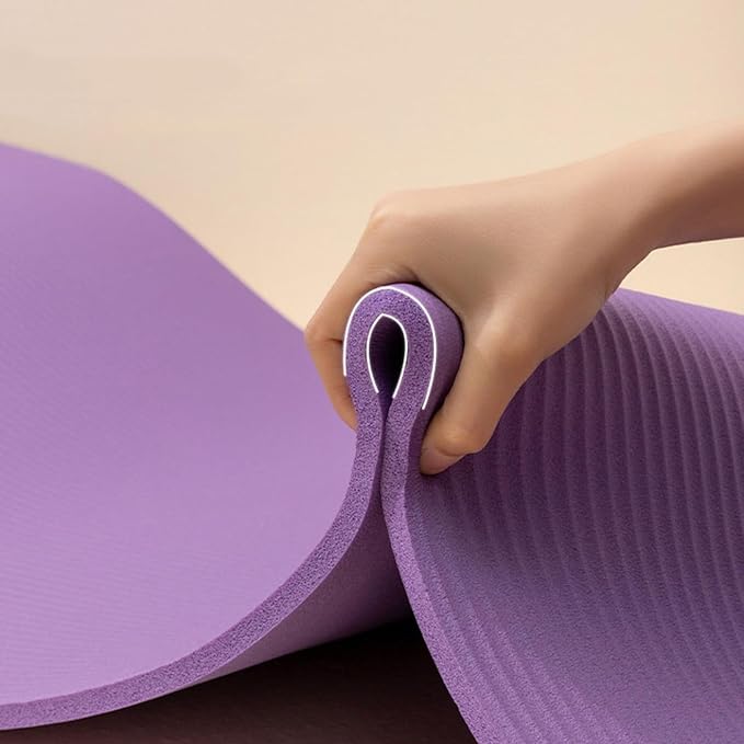 Yoga Mat Thick, 1/5 Inch Extra Thick Anti-Tear High Density Non-Slip Workout Mats with Carrying Strap,Kids Yoga Mat for Fitness Floor Home Stretching Gym Pilates
