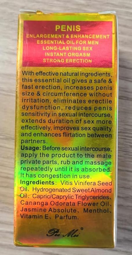 Men Massage Oil for Sex -Sexual Enhancement Erection Cream Penisgrowth Oil Longer Thicker Penis Energy Massage Essential Oil Men Energy for Care Delay Performance Boost Strength (Jasmine)
