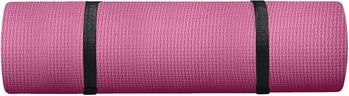 Yoga Mat Thick,2025 New 5mm Thick Non Slip Anti-Tear High Density Exercise Yoga Mat with Carrying Strap,Black Yoga Mat for Gym,Stretching,Workouts,Pilates,Floor,Home Yoga,Fitness