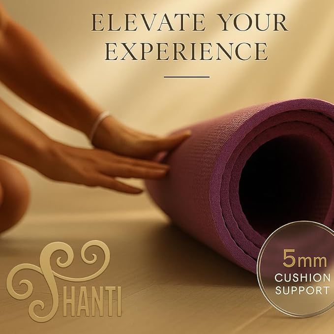 Shanti Diamond Series Yoga Mat - Diamond Shape to expand your Practise, UltraGrip surface, High dencity Cushioning for, Yoga, Pilates, Stretching & Home fitness.