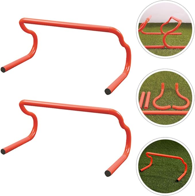 Happyyami 3pcs Detachable Speed Hurdles for Agility Training Adjustable Sports Equipment for Boys and Girls Athletes Soccer Basketball Football Easy Assembly Portable Design