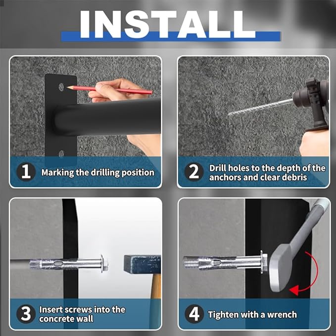 Wall Mounted Weight Plate Holder,Weight Plate Rack for for All Size Bumper Plates, Max Weight Capacity 300 Lb, Home Gym Organizer