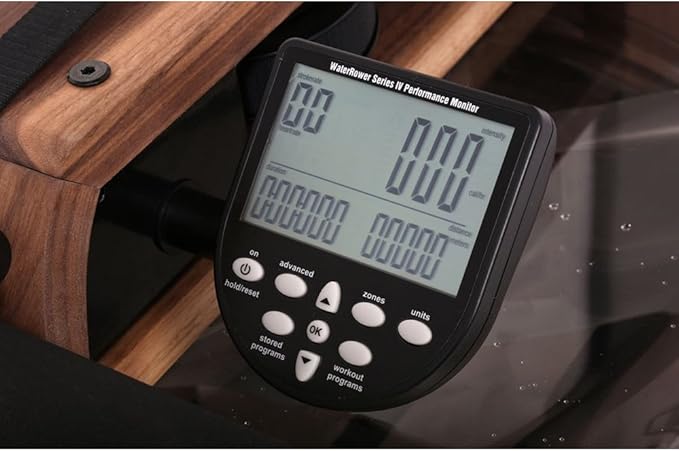 WaterRower Walnut Rowing Machine with S4 BLE Monitor | USA Made Water Rower | Original Handcrafted Erg Machine for Home Use & Gym | Best Warranty