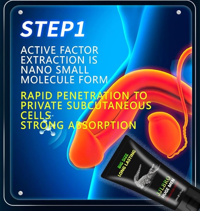 Long Lasting Male Enhancement Gel, Body Cream for Private Part, Men's Re-Vitalize Enlargement Cream, Enhance Size and Performance – Get Bigger Thicker and Stronger (Huge Men XXL)