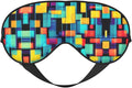Square Geometry Diagram Head-Mounted Double-Sided Light-Blocking Sleeping Eye mask to Protect Eyes and Relieve Eye Fatigue