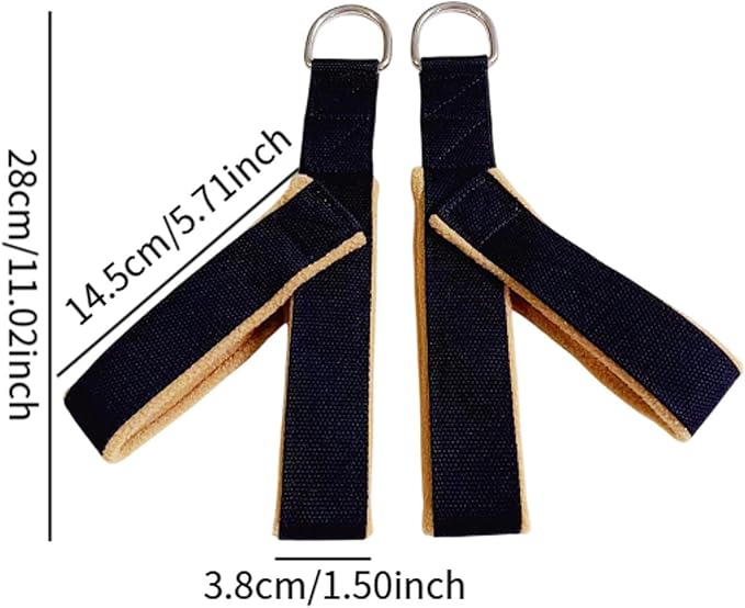 2Pcs Pilates Straps Reformer Straps D Ring Core Waist Back Leg Y Loops Fitness Straps Yoga Straps for Exercise Men Home Women