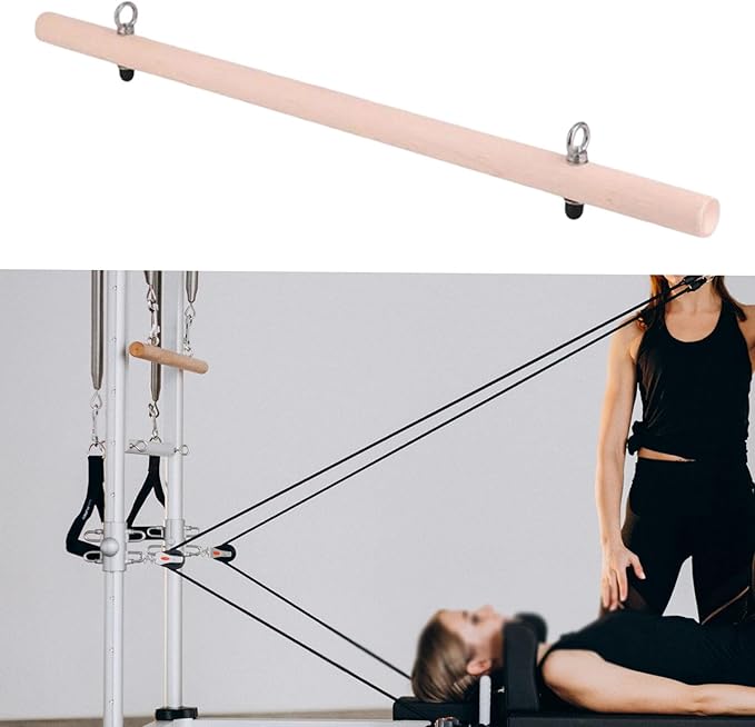 Resistance Bar Pilates Roll Down Bar with Wooden Exercise Pole for