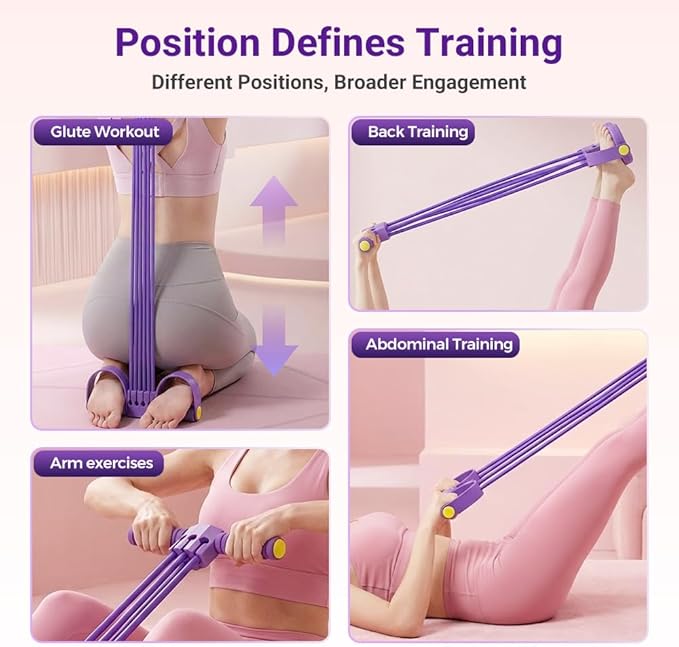 Pedal Resistance Bands with Handles, 2026 New Multifunction Tension Rope for Yoga Pilates, Portable Fitness Resistance Bands for Travel, Adjustable Tension Training Bands for Beginners