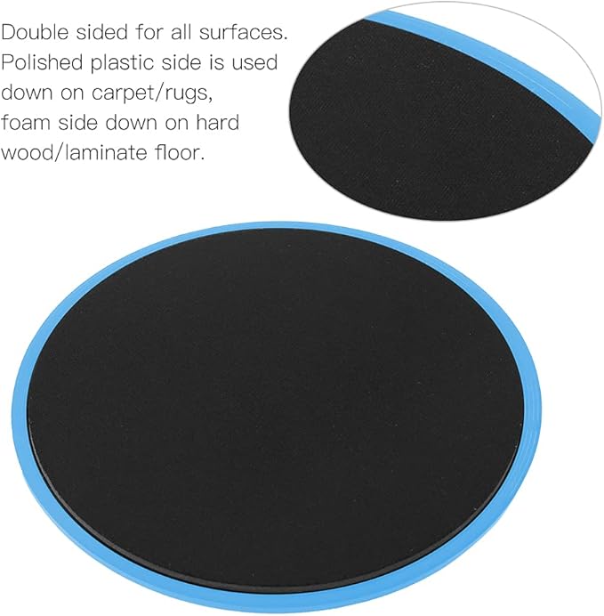 Fitness Sliding Disc, Wireless Core Slider Workout Equipment, Low Impact ABS Sliders for Home Gym and Floor Exercises with Pull Straps for Beginners and Advanced Users