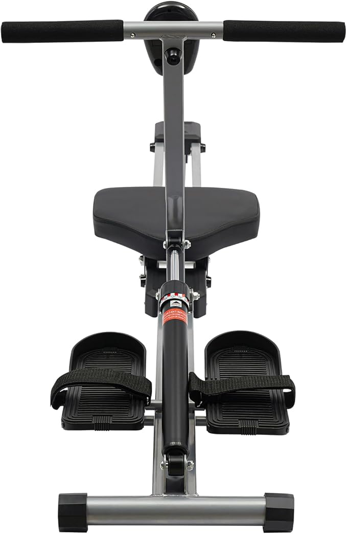 Rowing Machine, Hydraulic Rower Machine for Home, Foldable Rowing Exercise Equipment with LED Meter, 12 Levels of Resistance, Height Adjustable, 264.55 lbs Weight Capacity for Home Gym Use