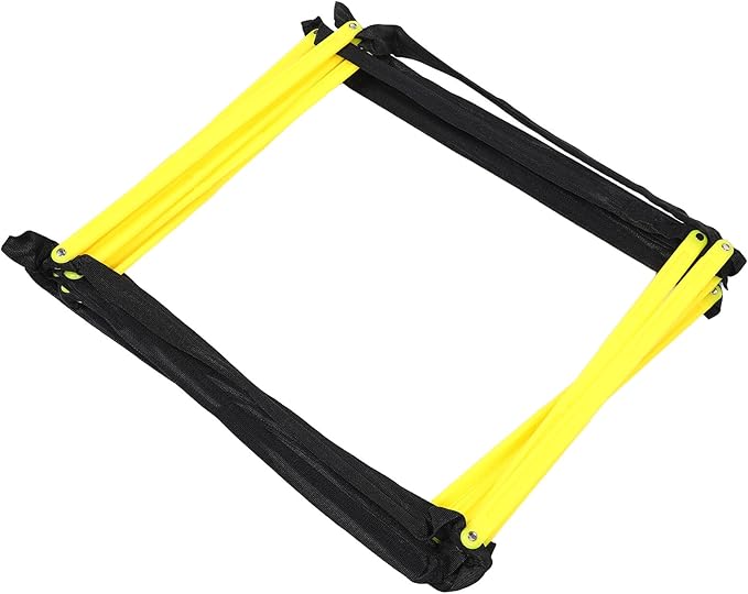Housoutil Agility Ladder Football Training Ladder with 9-Square Grid Foldable Soft Rungs Soccer Agility Footwork Drills Sports Conditioning