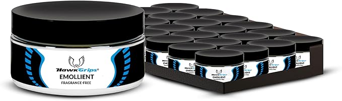 HawkGrips 8oz Massage Emollient, Unscented, Emollient for IASTM and Massage, Soft Tissue Mobilization & Lubrication for Massage Therapy, Shea Butter, Oil Based, Vegan, Cream Alternative, Pack of 24