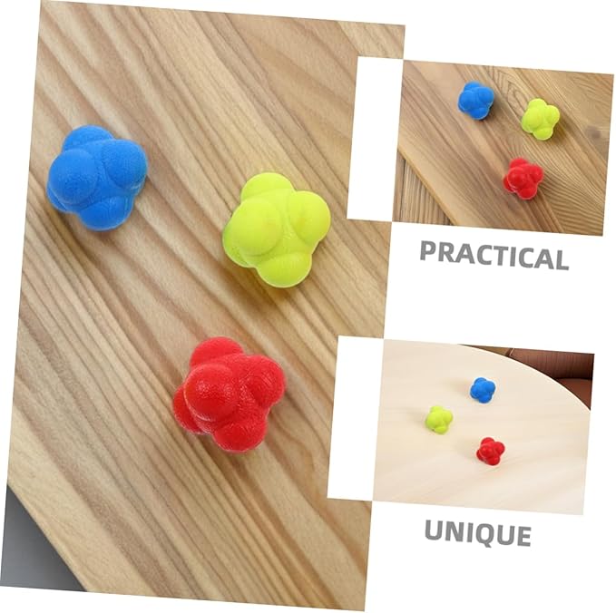 Totority 6pcs Reflex Training Balls Hand Eye Coordination Tool for Sports Improve Reaction Speed Versatile for Basketball Tennis Wrestling Durable Elastic Design