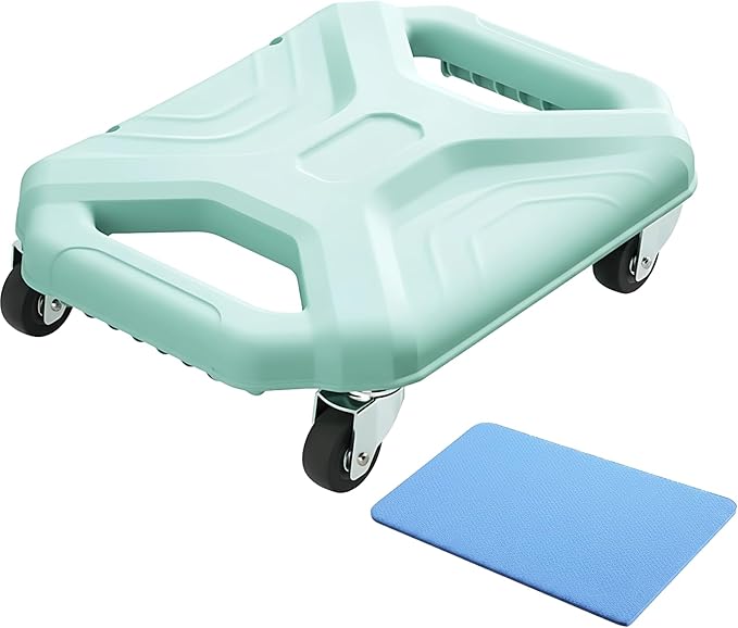 Generic Ab Roller Wheel With Kneeling Pad, 360° Universal Wheels, 180° Range, Silent Abdominal Exercise Equipment, Home Gym Core Workout For Men And Women, Sky Blue