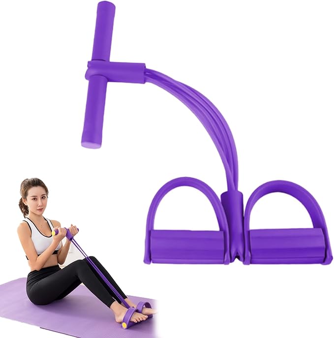 Fashion Puller Exercise, 8 Tube Pedal Resistance Device Detachable and Adjustable Pedal Resistance Device, Stretching Workout Fitness Bands for Arm Weights Exercise Equipment