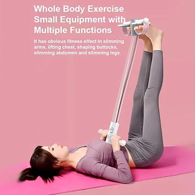 Manual Tension Training Pedal,Pedal De Resistencia De 6 Tubos,Home Gym Arm and Waist Training Pedals Band,21 Fitness Tension Rope -6 Tube Pedals Ankle Puller,for Home Gym Exercise
