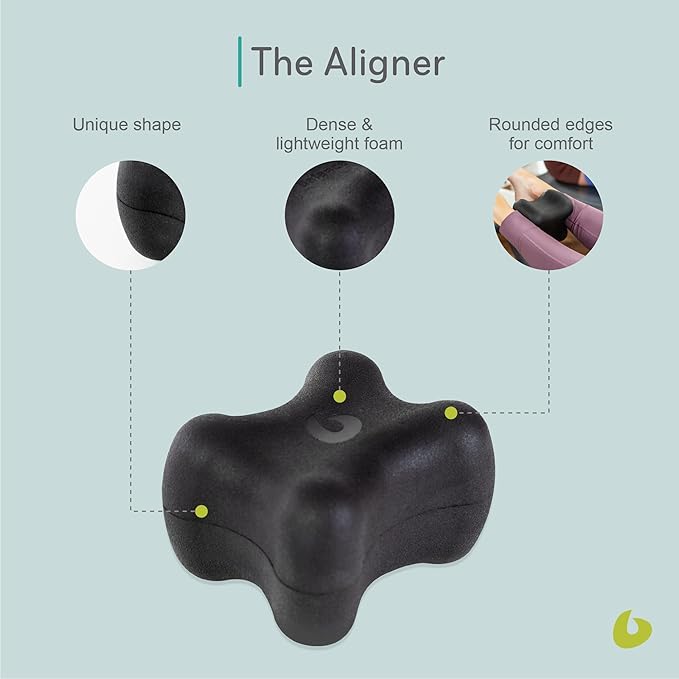 Balanced Body The Aligner, Pilates and Yoga Block, Pilates Block for Alignment, Pilates Workout Equipment for Home Gym or Studio Use, Black