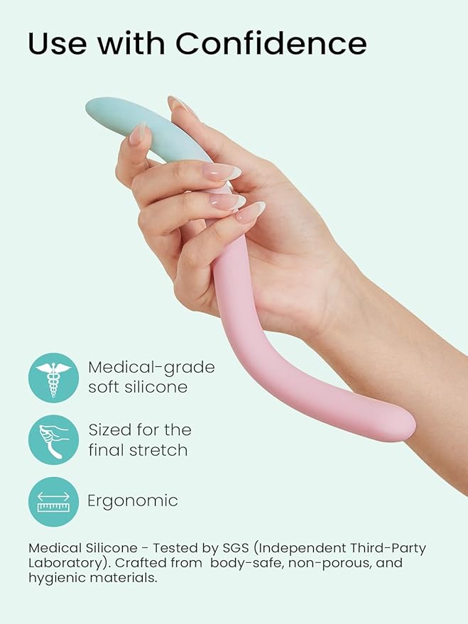 GROWNSY Perineal Massage Stick for Pregnancy Labor and Birth Prep, Pelvic Wand Tool, Pelvic Floor Muscle Massager for Pelvic Physical Therapy, Postpartum Essentials