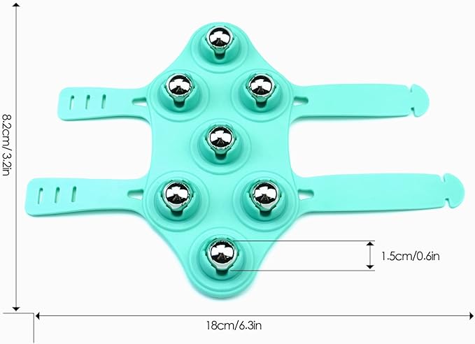 Massage Ball, Roller, Hand Held Massager, Therapy Ball, Back Massager, Trigger Point Ball, Foot Massage Ball, Green