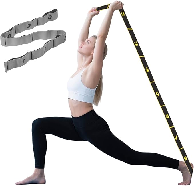 Resistance Bands for Working Out, 8-Levels Elastic Adjustable Exercise Bands for Men and Women,Yoga,Pilates,Body Stretching,Booty Legs,Stretch Bands for Gym,Physical Therapy,Fitness,Training