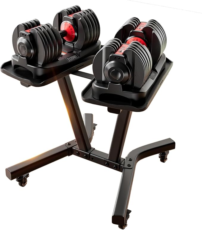 Adjustable Dumbbell Rack Stand Only,Strength Training Weight Rack Stand,Dumbbell Storage Rack,Weight Rack for Home Gym Dumbbells,Dumbell Holder With Wheels