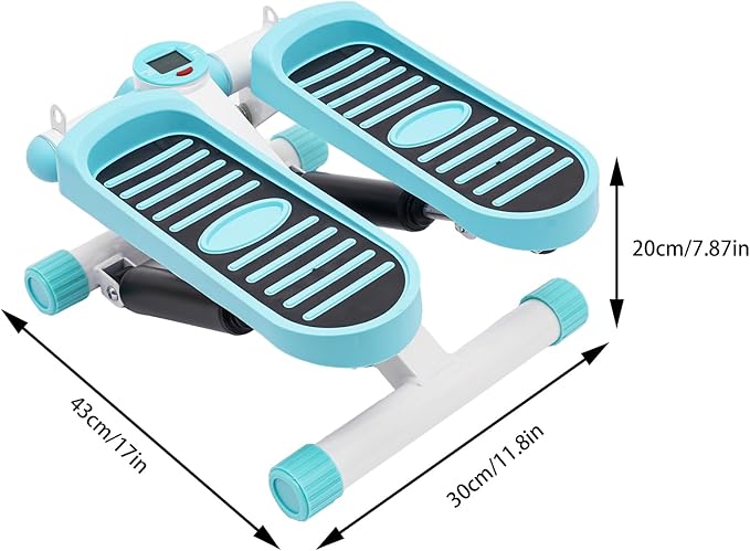 Portable Fitness Stepper, Mini Stair Stepper Adjustable Resistance Exercise Stepper with LED Screen & Two Resistance Bands for Weight Loss, Shaping, Daily Exercise at Home, Apartment