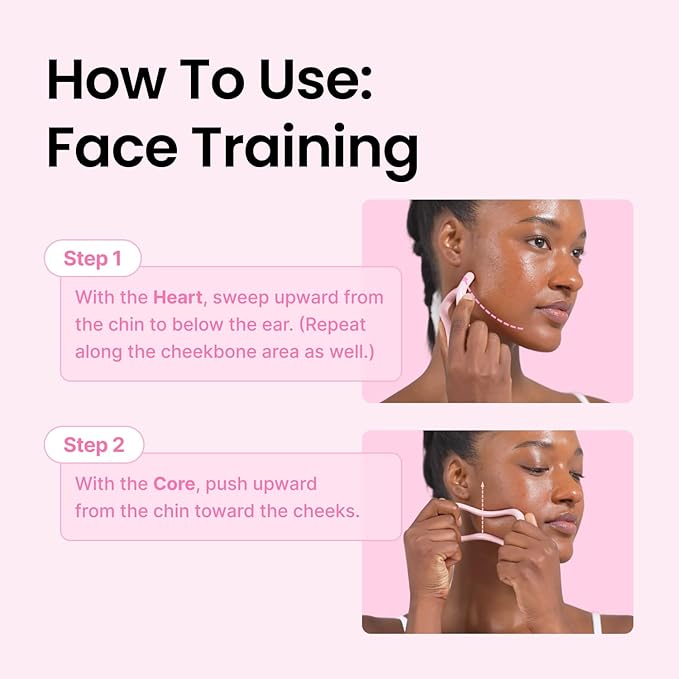 BEAUTY CoreSet Sculpt Ceramic Gua Sha Tool, Facial Sculpting Massager for V-Line, Jawline & Double Chin, Lymphatic Drainage, Scalp & Body Massage Tool with Pouch (1 ea)