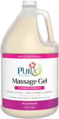 Vitamin Therapy 1 Gallon Massage Gel, Vitamin E, Professional, Massage Therapy, Deep Tissue, Unscented, Hypoallergenic, Natural Ingredients, Skin Hydrating, Moisturizing, Muscle Relief