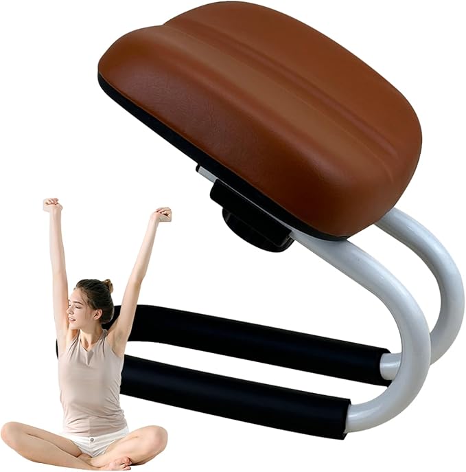 Prayer Stool, Sleek, - Sturdy Portable Metal Knee Meditation Stool, Adjustable with Cushion Sponges, Sleeve Legs That Won't Be | Multipurpose Outdoor Indoor Utility Premium