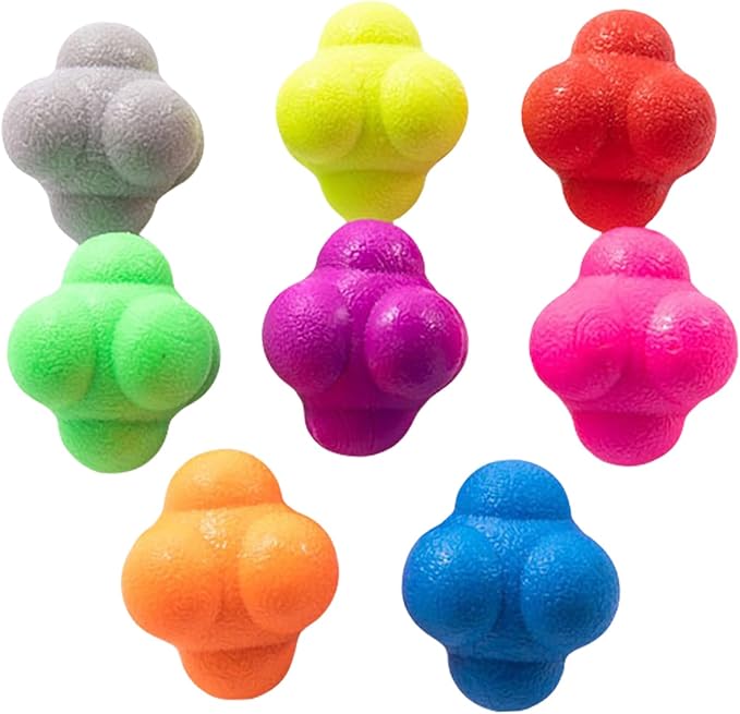 Hand Eye Coordination Equipment Training Reaction Balls with 6 Sides Speed and Agility Training Reflexes Reaction Balls