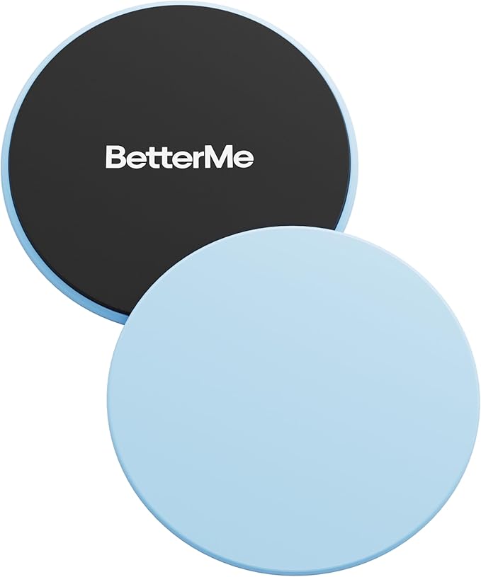 BetterMe Pilates Sliders – Dual-Sided Exercise Sliders for Core Training – Compact Workout Gliders for Home Fitness, Abs & Full Body Workouts