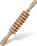 Wooden Massager Handheld Roller Trigger Point Massager Stick for Fascia, Cellulite, Muscle & Abdomen , Body Therapy Massager, Muscle Belly Relief Tool…