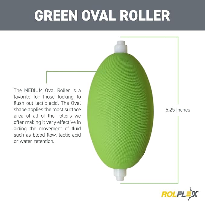 Rolflex Medium Density Oval Foam Roller - The Ultimate Lactic Acid Flushing Roller
