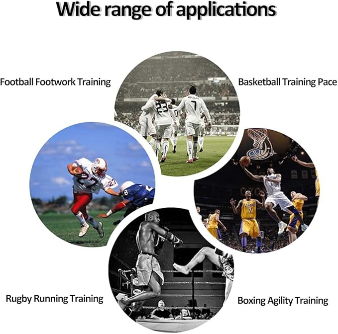 OFYDNR Speed Agility Ladder Training Set, 12 Rung 20Ft Agility Ladder, 12 Disc Cones, 4 Steel Stakes, Resistance Parachute with Carry Bag