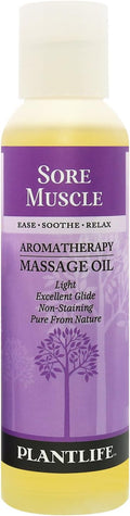 Plantlife Sore Muscle Massage Oil - Absorbs Deeply into The Skin and is Circulated Throughout, Providing Optimum Benefit to The Mind and Body - Made in California 4 oz