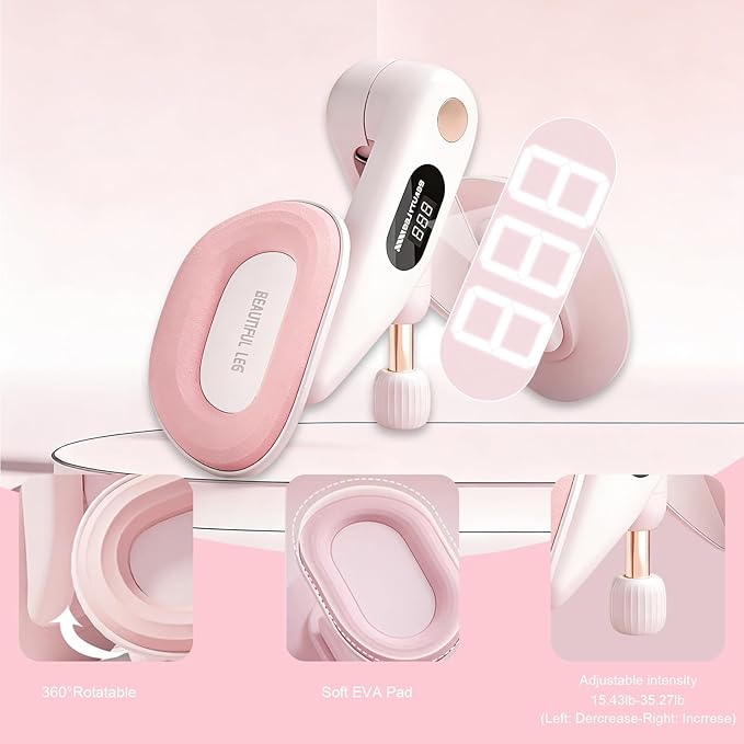 Umex Thigh Master for Women, Pelvic Floor Trainer - 360° Adjustable Kegel Exercise Device with LED Display, Postpartum Recovery Equipment for Home Use