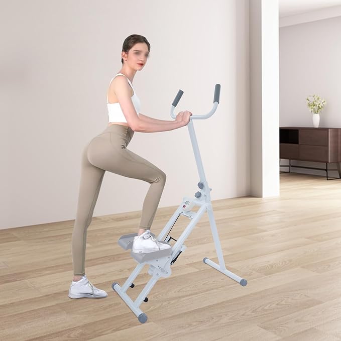 Foldable Stair Stepper Machine,Stair Stepper for Home Gym, Folding Vertical Climber Cardio Exercise Machine with Adjustable Pedals,Stair Climber for Full Body Workout