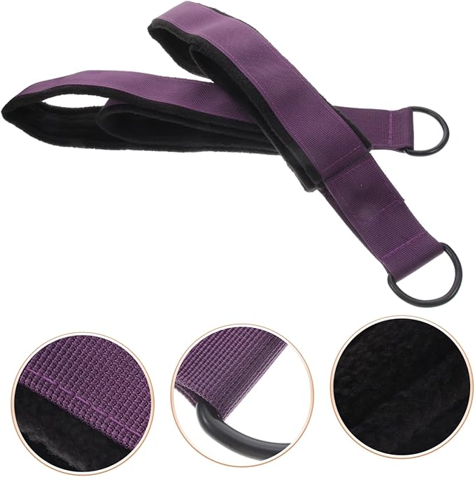 Mikikit Workout Band Flexibility Thick Gym Straps Gymnastics Yoga Belt Pilates Straps Blue Stretching Stretch